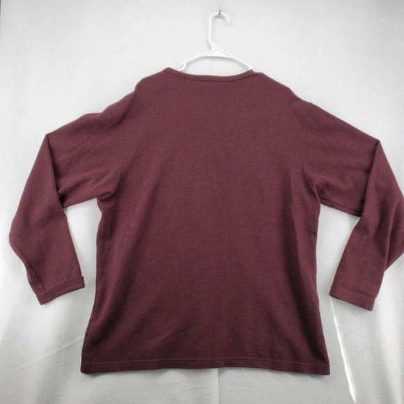 EDDIE BAUER Sweater Men's Long Sleeve V-Neck 100% Cotton Purple Size Large - Picture 8 of 12